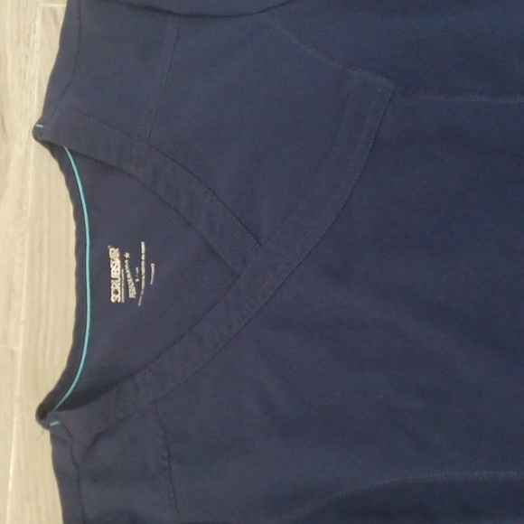 Scrubstar Performance navy blue short sleeve scrubs scrub top indigo small - Picture 6 of 12